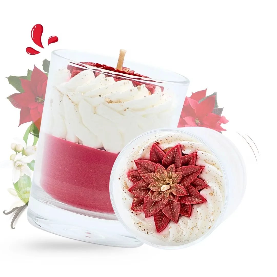 Candela golosa fiore di Natale