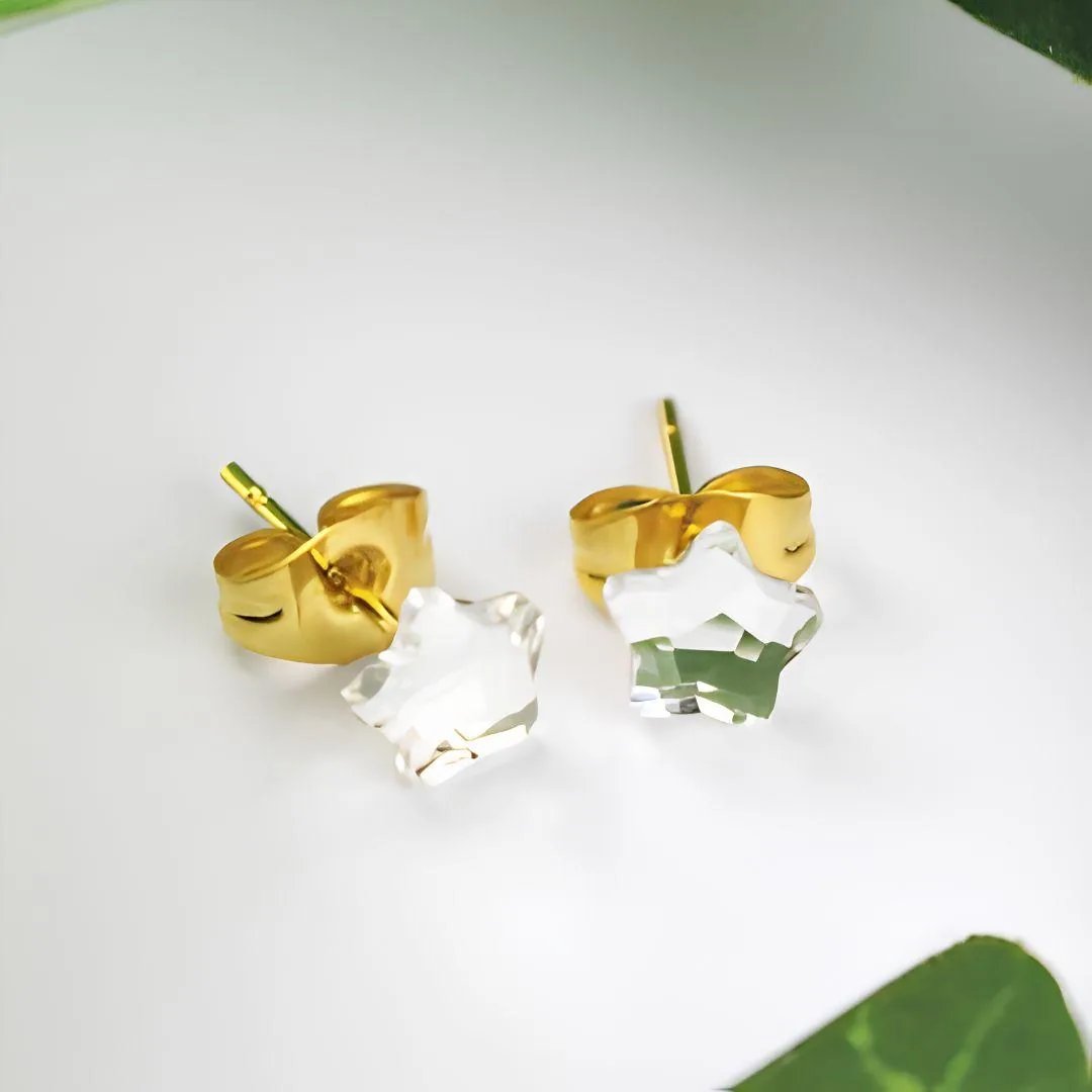 Orecchini Placcati Oro 18K Punto Luce Stella 2