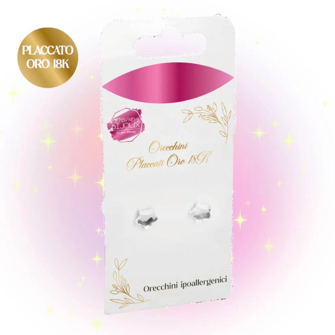 Orecchini Placcati Oro 18K Punto Luce Stella