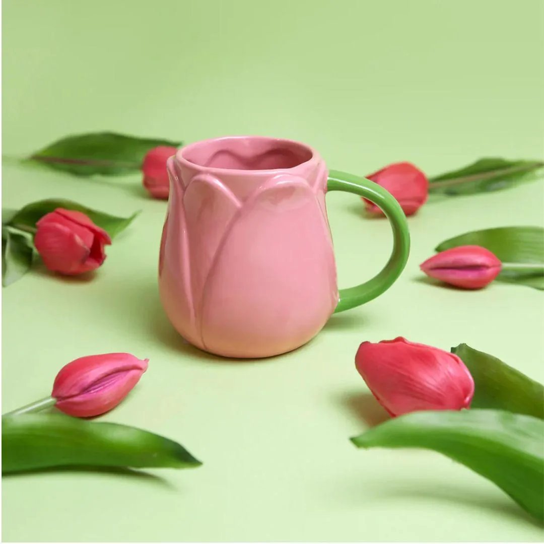 Tazza a forma di tulipano rosa 2