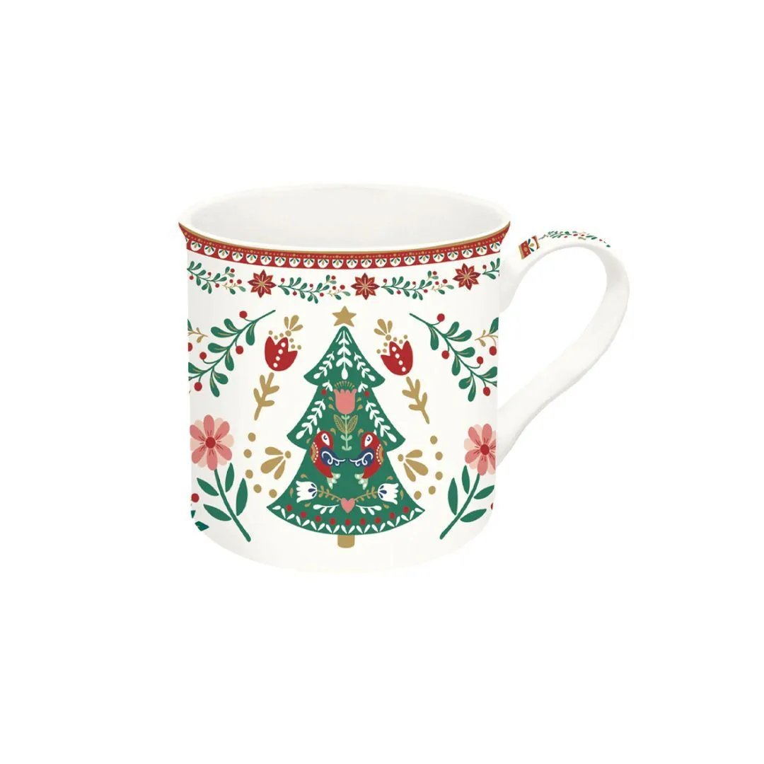 Tazza in porcellana Christmas Folk