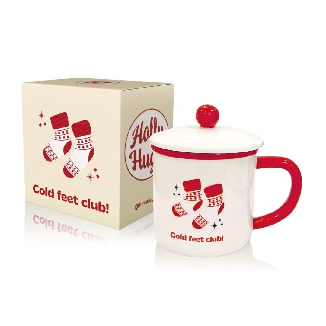 Mug con coperchio Cold feet club
