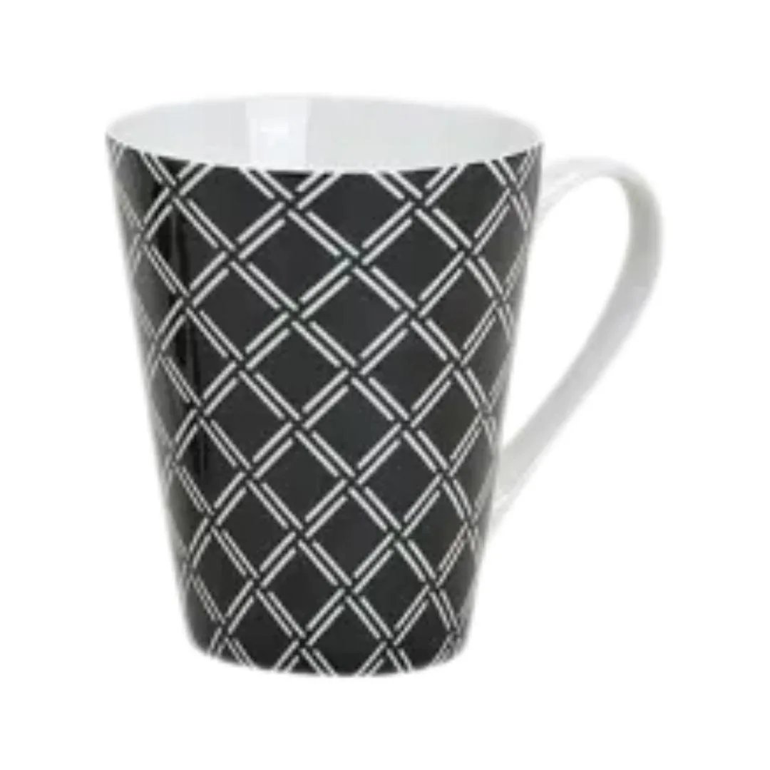 Tazza Nera rombi bianchi