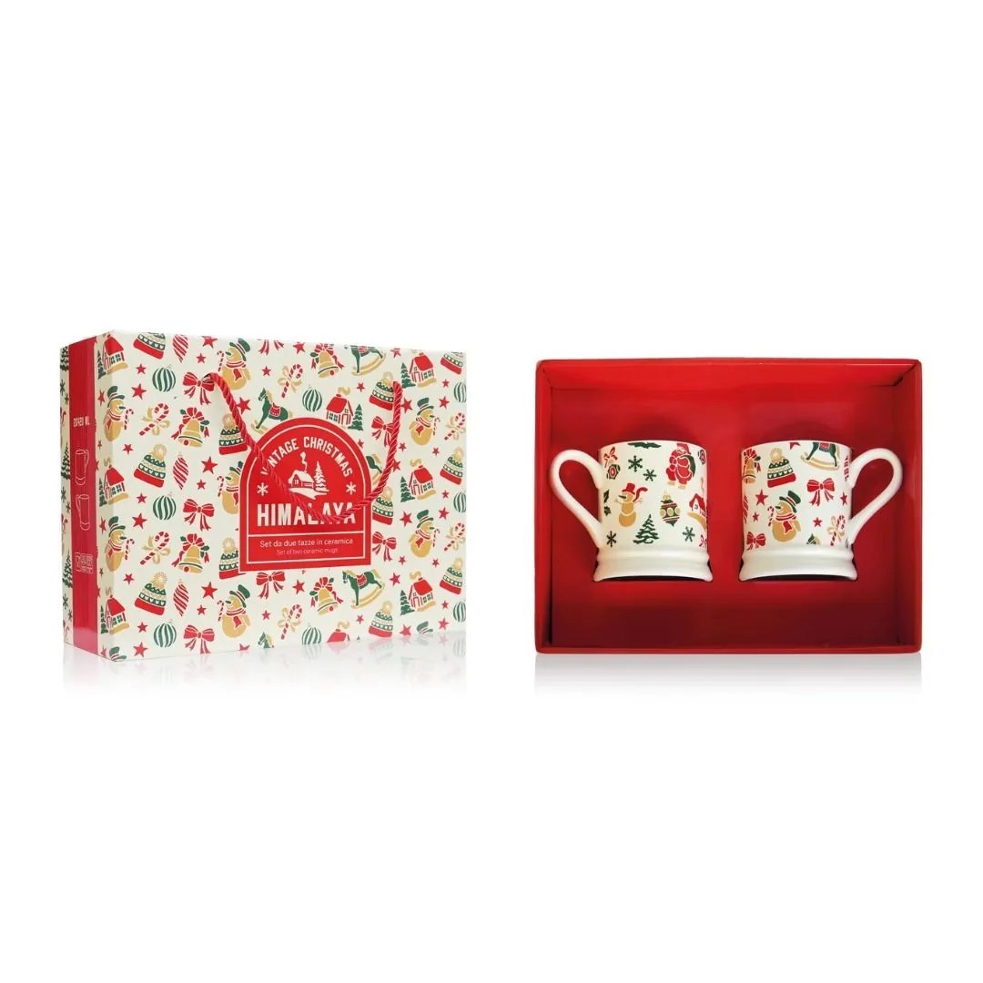 Vintage Mug Set Red