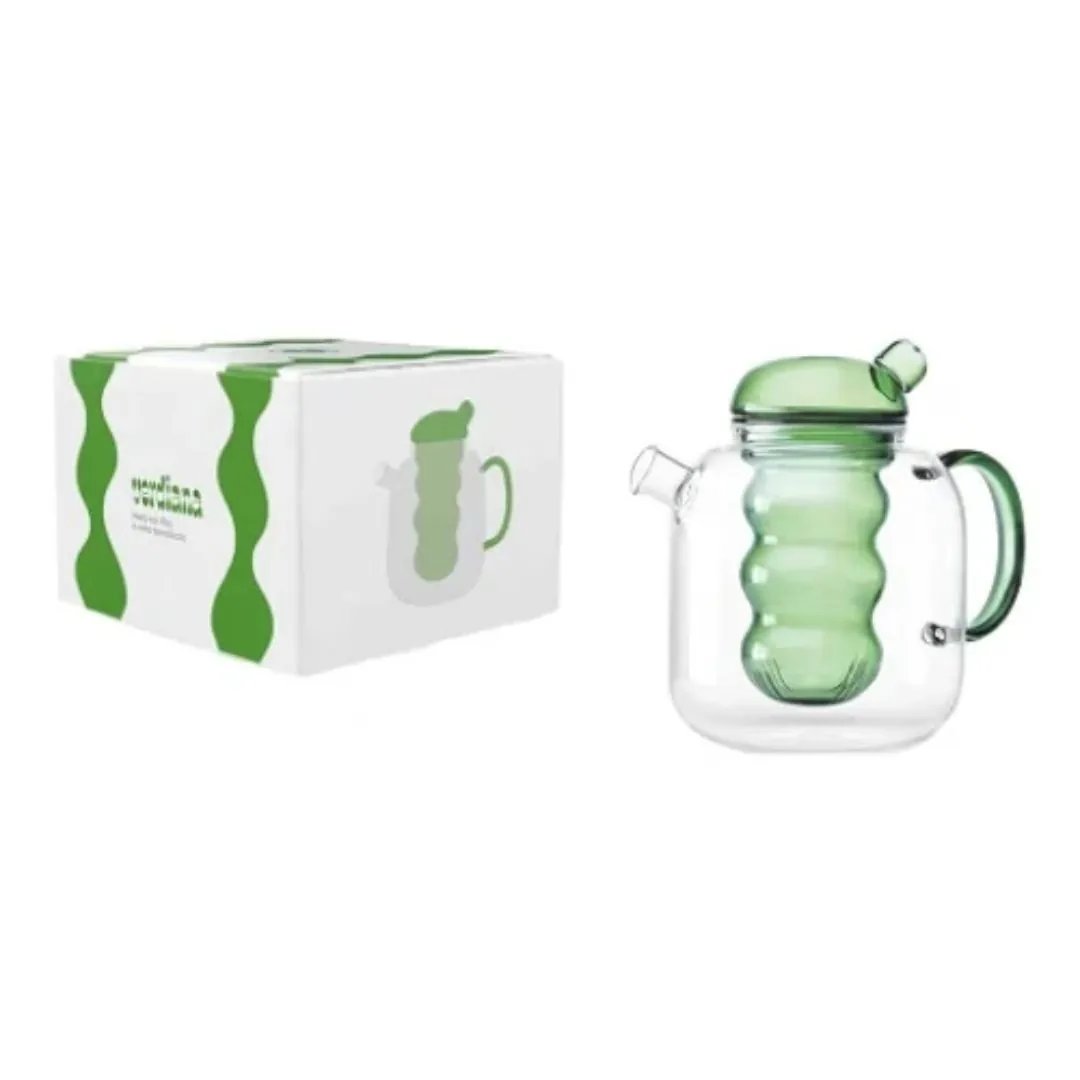 Teiera in vetro borosilicato Verdiana