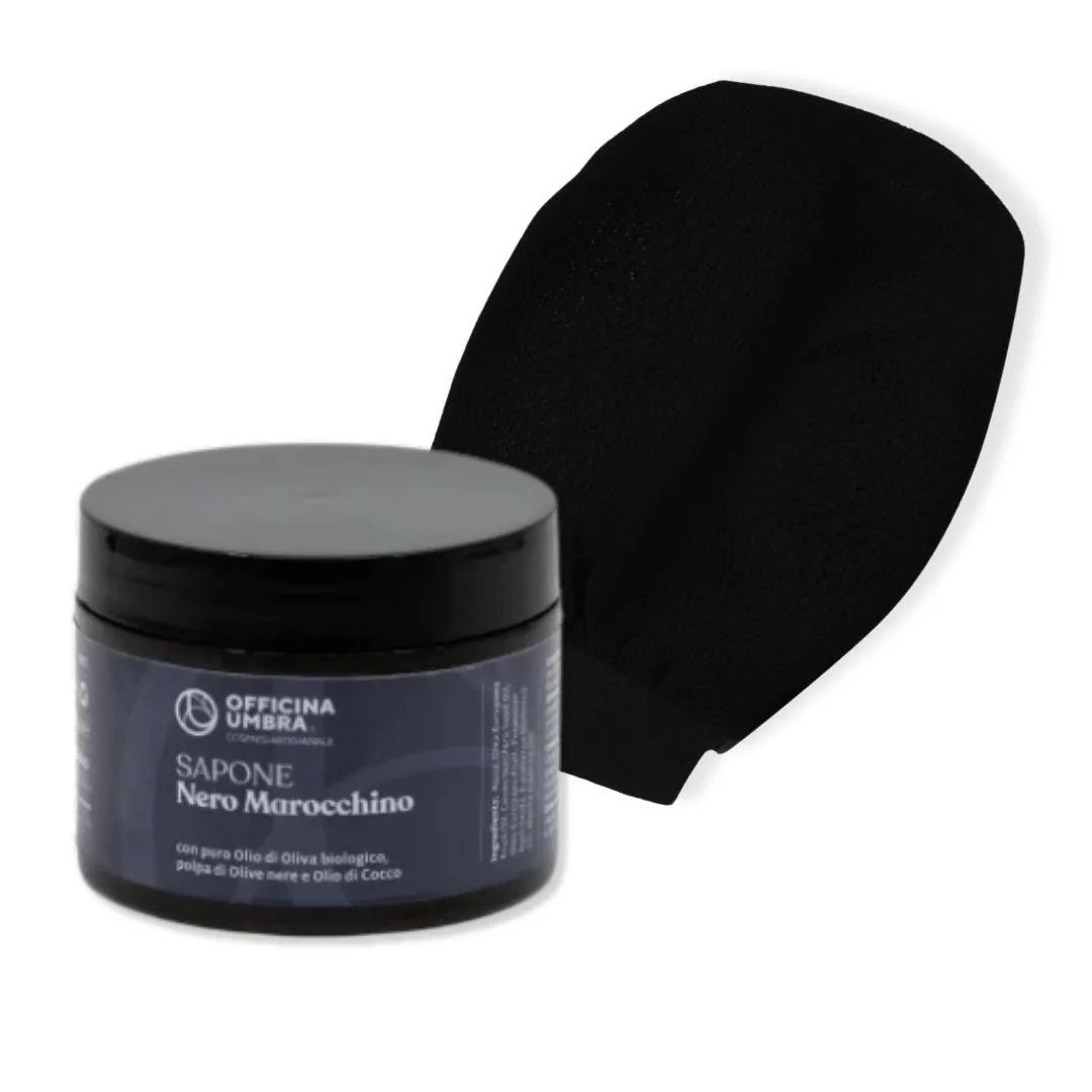 Sapone Nero Marocchino e Guanto di Kessa
