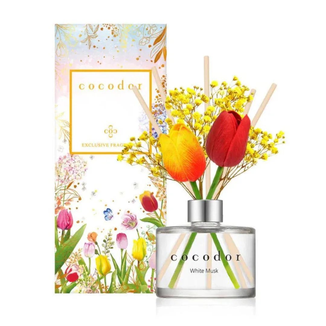 Flower Collection Diffusore a bastoncini Tulipano muschio bianco
