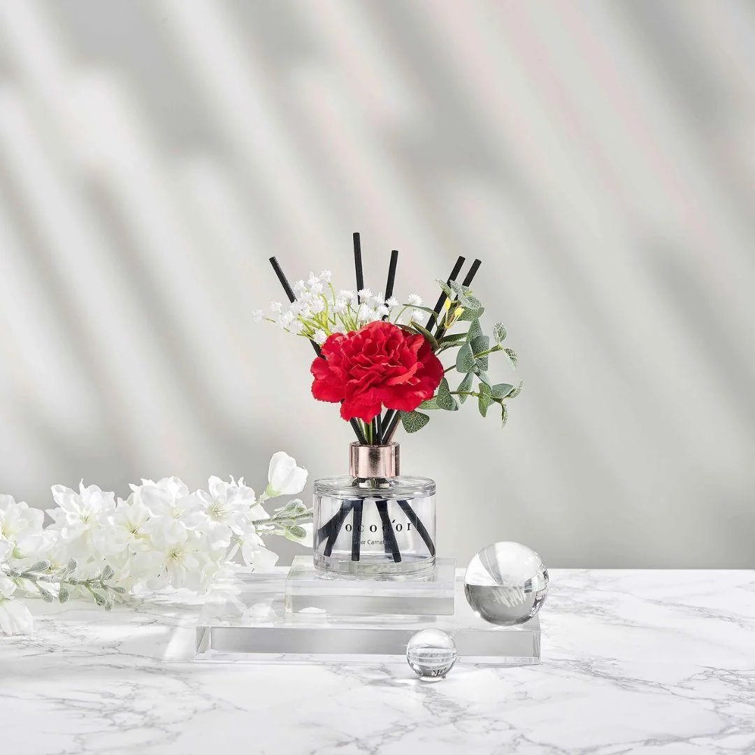 Flower Collection Diffusore a bastoncini Carnation muschio bianco 2