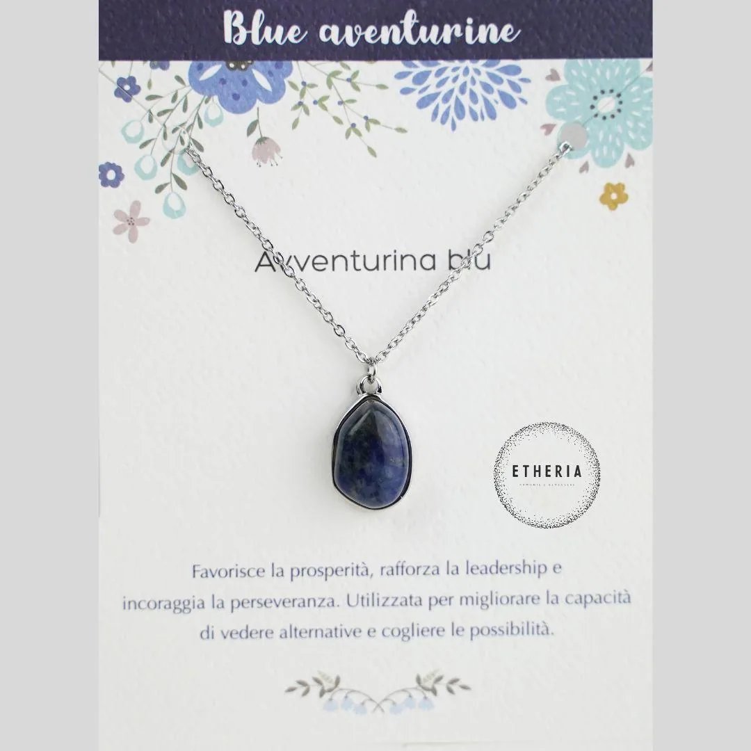 Pietre dell'Anima Collana Avventurina Blu