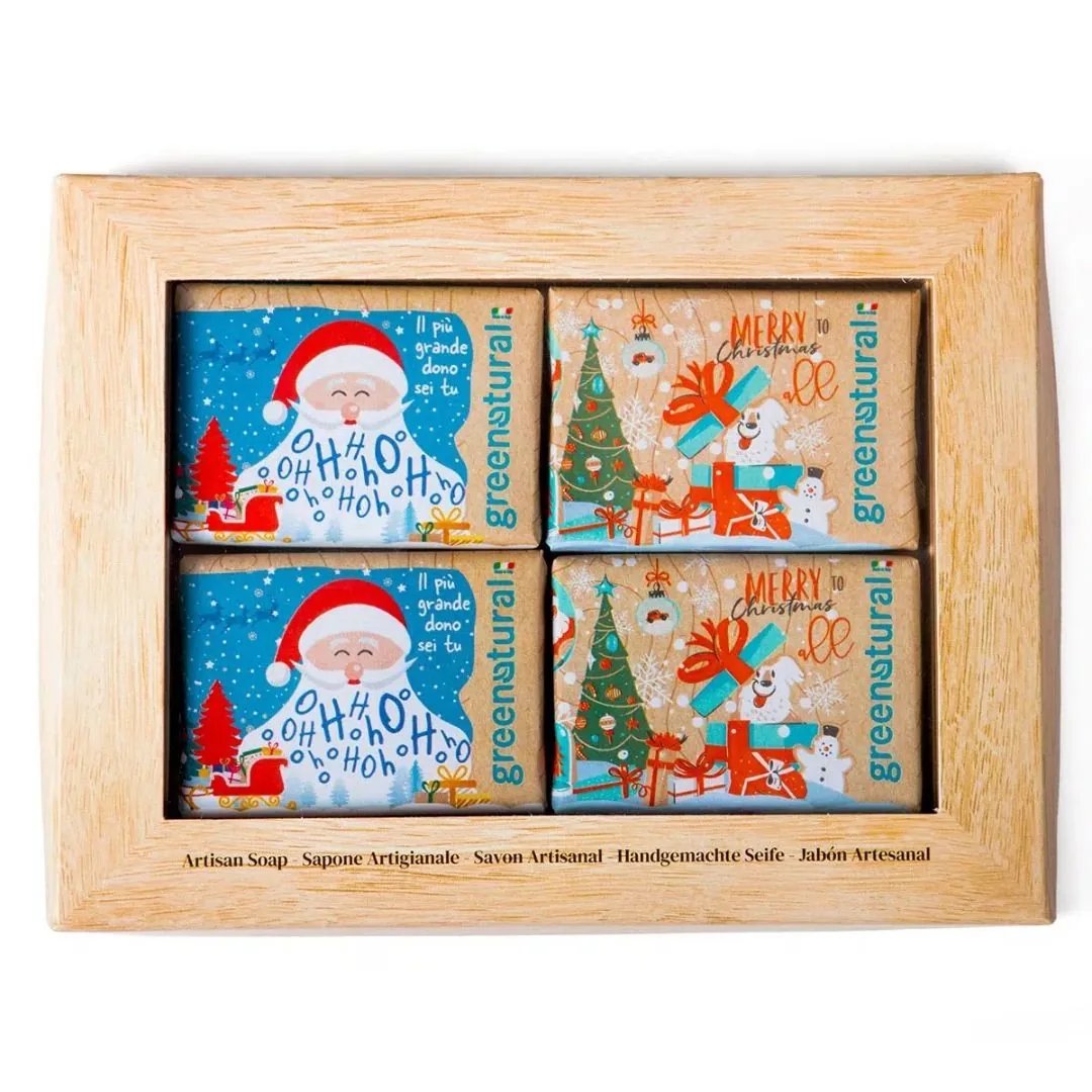 Cofanetto Portafoto 4 Saponette Natale