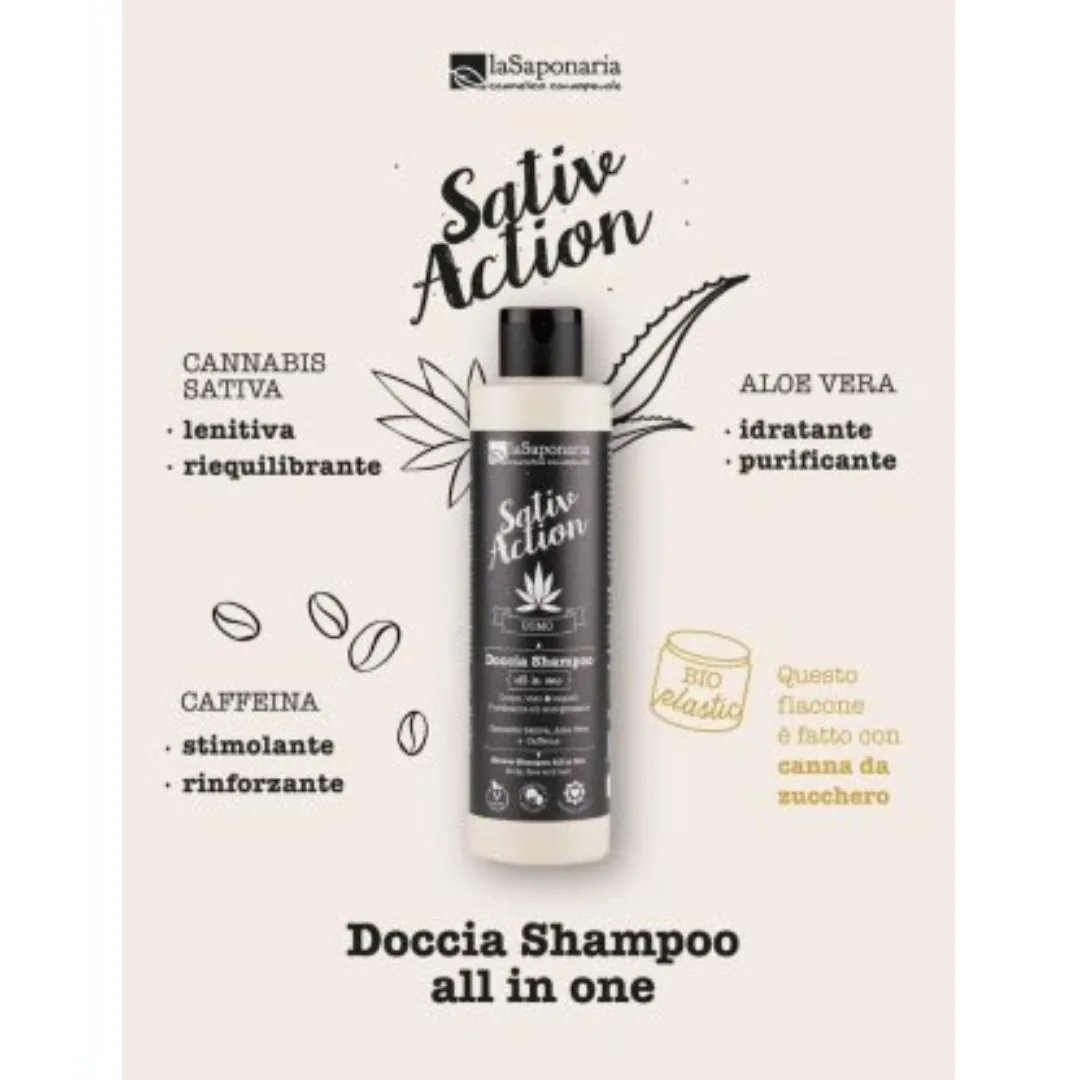 Sativ Action Doccia Shampoo all in one 2