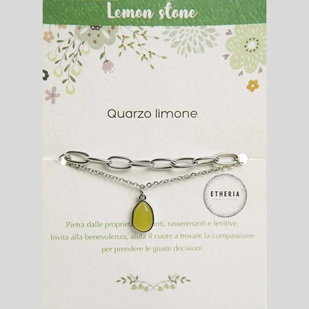 Pietre dell'Anima Bracciale Quarzo Limone