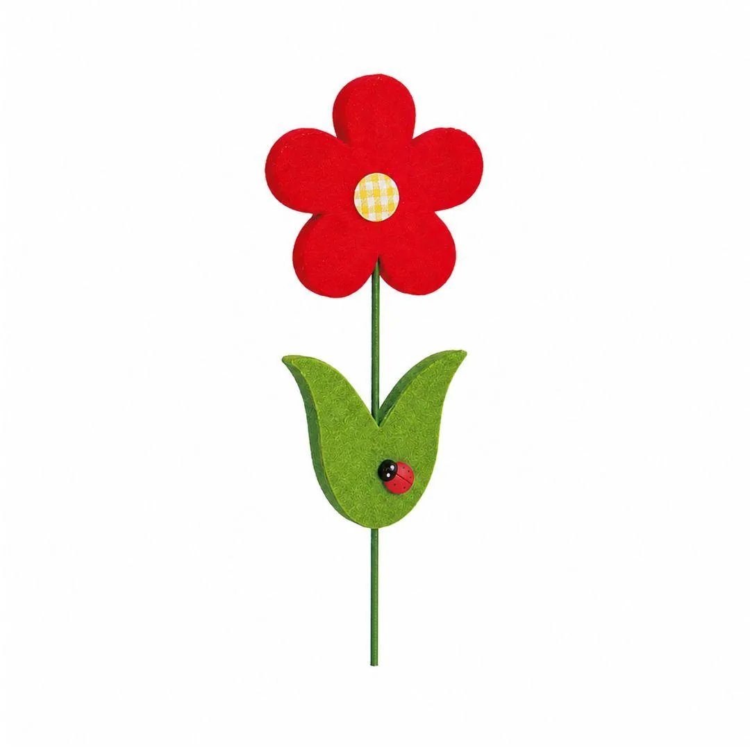 Fiore feltro rosso