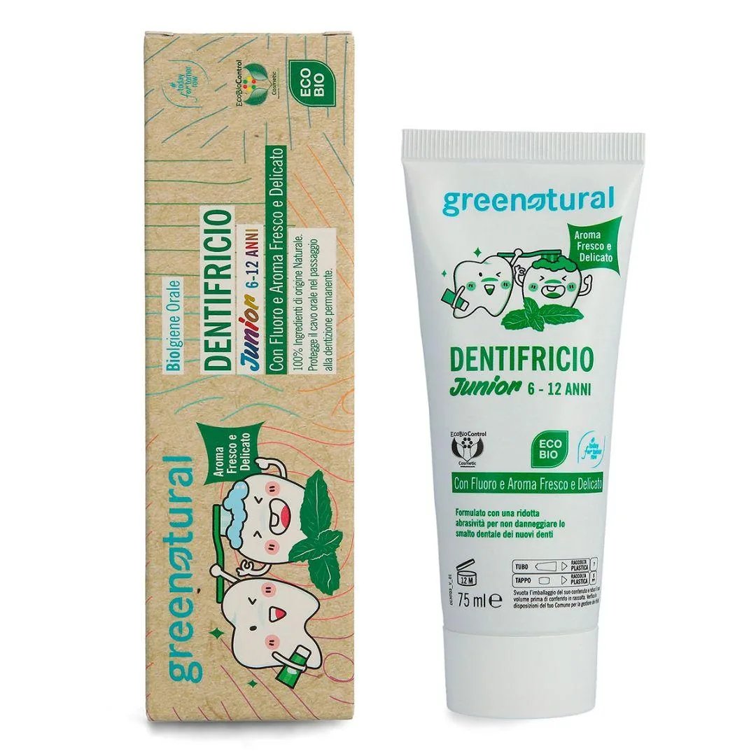 Dentifricio Junior per Bambini 6-12 anni con fluoro