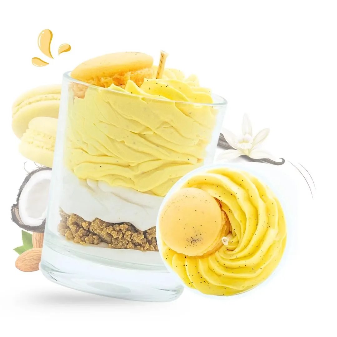 Candela golosa macaron vaniglia