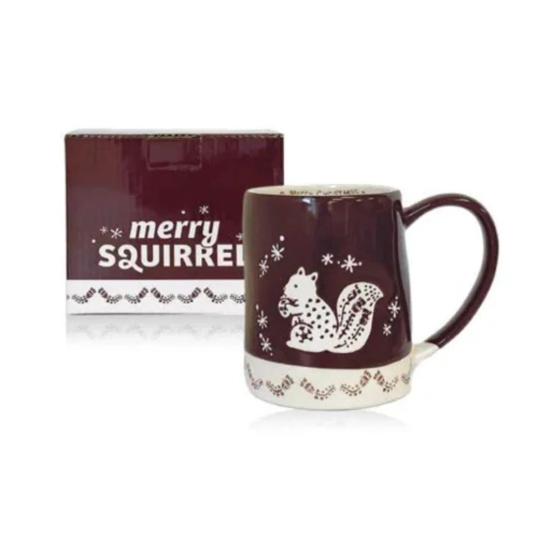 Tazza in gres Merry Squirrel