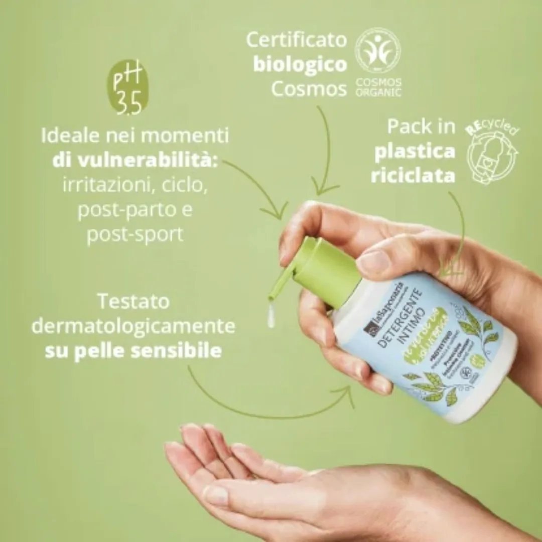 Detergente intimo protettivo tè verde e ialuronico 2